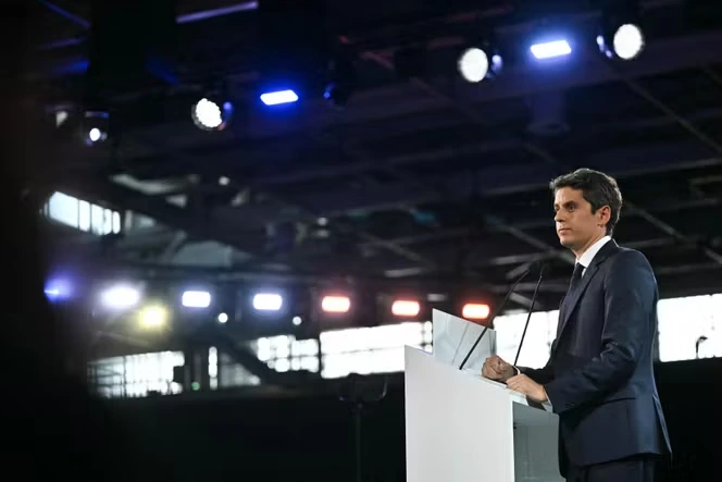 Gabriel Attal, lors de son premier discours de candidat à la présidentielle : « Mes adversaires, c’est La France insoumise et le Rassemblement national »