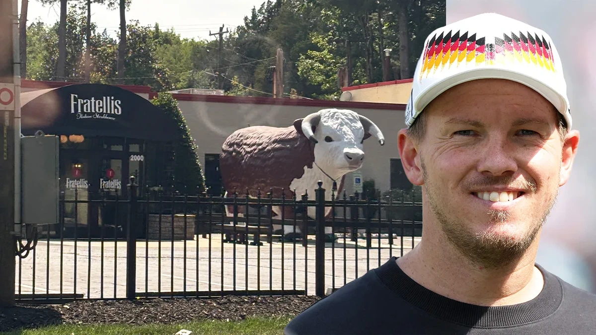 WM-Quartier: DFB-Team wohnt neben Steakhaus mit XXL-Bulle