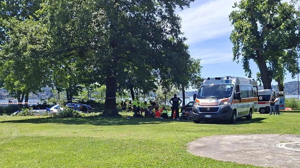 Hubschrauberabsturz am Lago Maggiore: Unternehmer stirbt, drei Deutsche verletzt