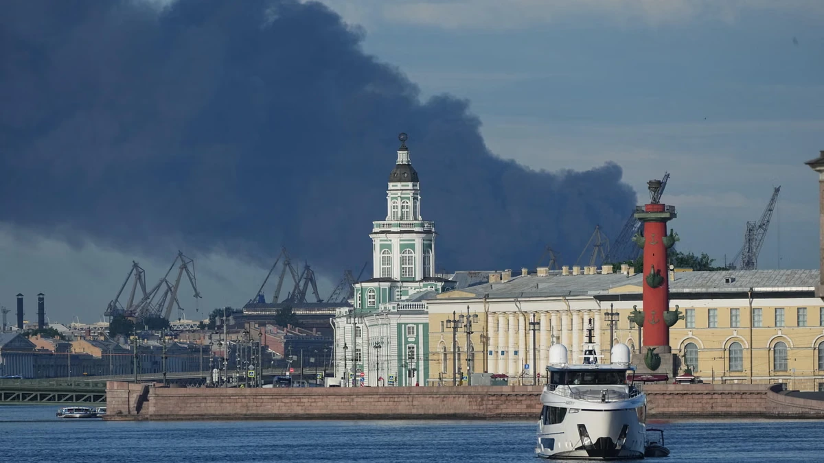 Ukrainian drones hit St Petersburg as ‘Russian Davos’ opens in city