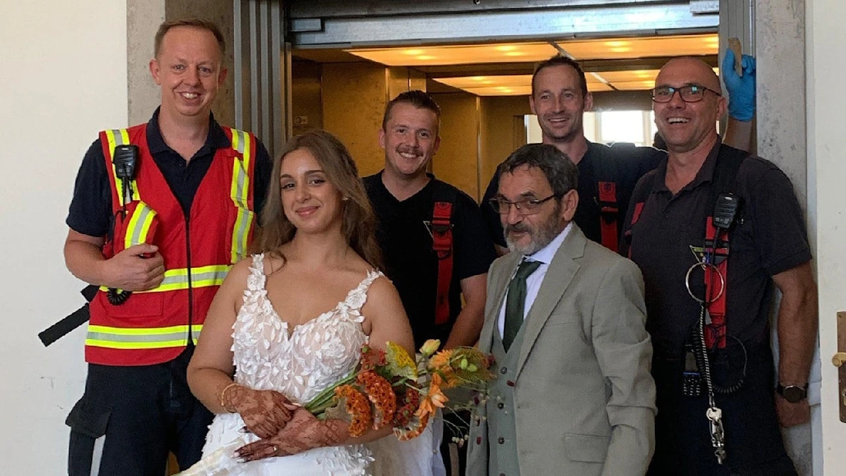 Feuerwehr rettet Hochzeit: Braut verpasste fast ihre eigene Trauung
