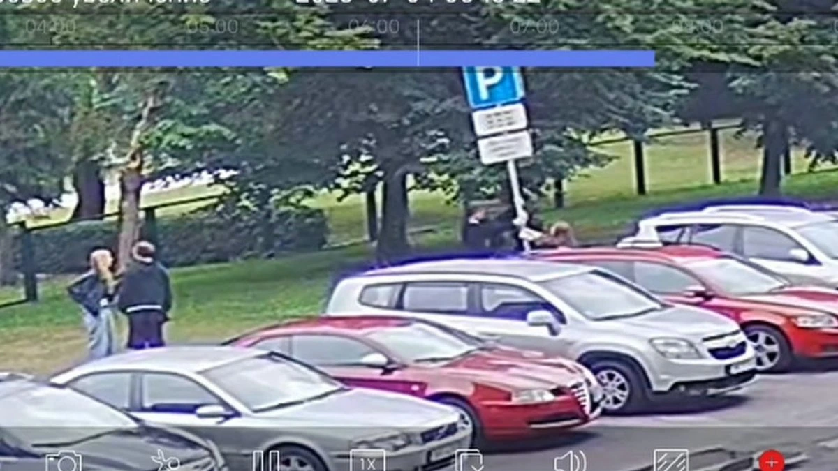 ВИДЕО. Полиция разыскивает хулиганов, повредивших в Риге автомобили