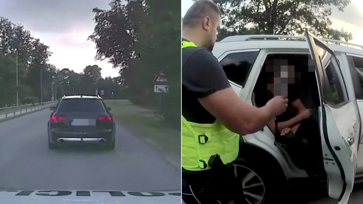 ВИДЕО. Лишался прав и сидел за пьяную езду: в Кекаве водитель снова сел за руль в нетрезвом виде
