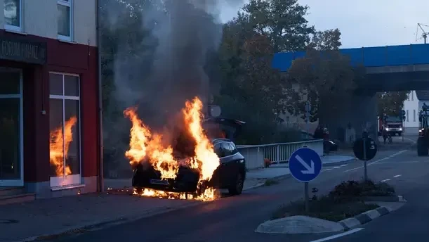 Schrott nach wenigen Kilometern: Fabrikneues Auto geht in Flammen auf